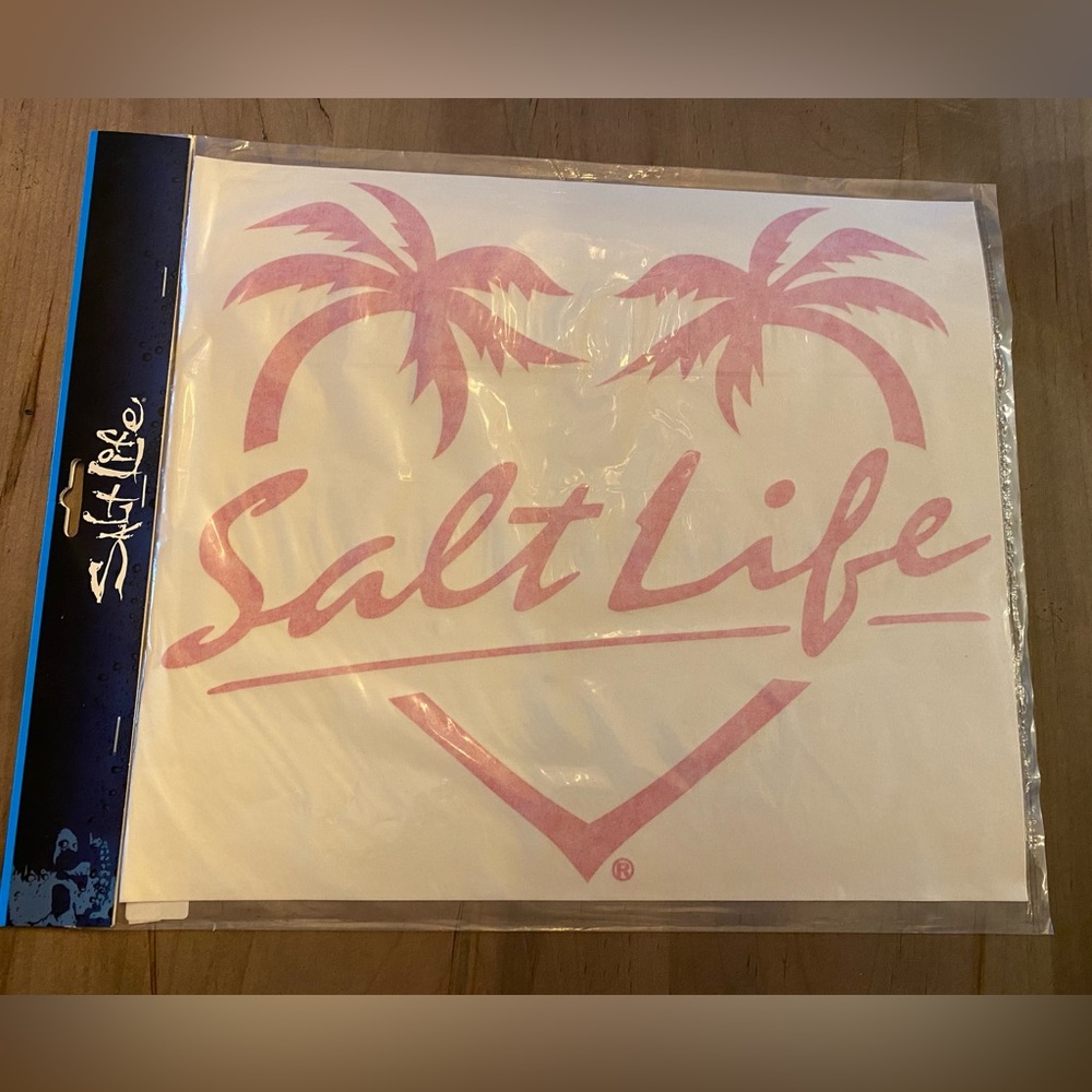 Salt Life 12” Pink Salt Life Palm Trees Decal